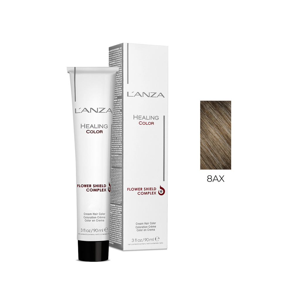 Крем-фарба для волосся LʼANZA Healing Hair Color Cream (Колір: 8AX Середній екстрапопелястий блонд) - 1